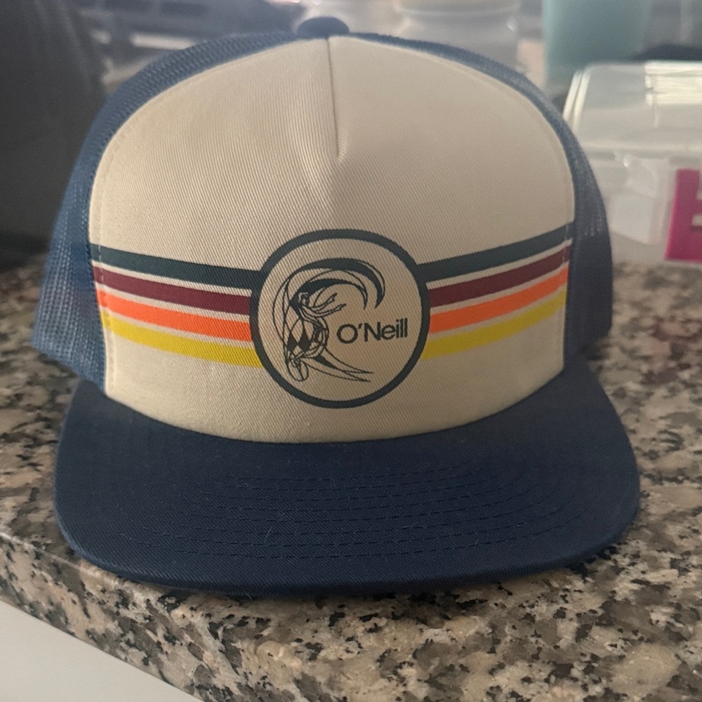 Kids size O'Neill Navy and Cream Mesh Baseball Cap - NEW NEVER WORN